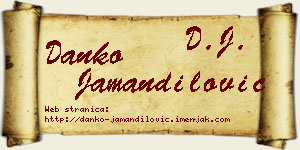Danko Jamandilović vizit kartica